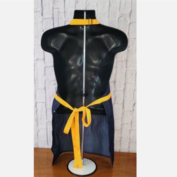 McDonald's Employee Denim Apron With Yellow Adjustable Straps & Ties RMHC NWOT - Picture 2 of 9
